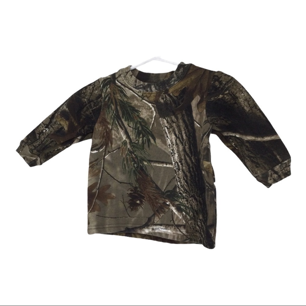 Bass pro Infant realtree hardwood camouflage‎ shirt